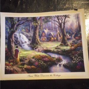 Snow White Discovers the Cottage Art Print